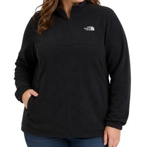 The North Face Black Quarter Zip Fleece Pullover Sweater Women's 1X